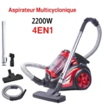Aspirateur Sans Sac 4en1 Multi-Cyclonique 2200W MultiSmart MS-VC1023 – مكنسة كهربائية مولتي سمارت 2200 واط MS-VC1023