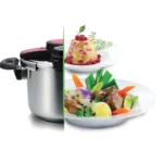 Cocotte Minute en inox 18/10 + Cuite a vapeur + Joint +Couvercle en verre Robuste – طنجرة ضغط روبوست إينوكس زجاج