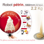 Robot Pétrin 3 en 1 inox 5L 1000 W 06Vitesses GRIS Robuste RPM37 – عجانة كهربائية روبوست 5 لتر 1000 واط رمادي إينوكس