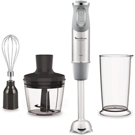 Mixeur Plongeur 3en1-1000 W- Gris-Inox Moulinex Original Quickchef  DD655D10
