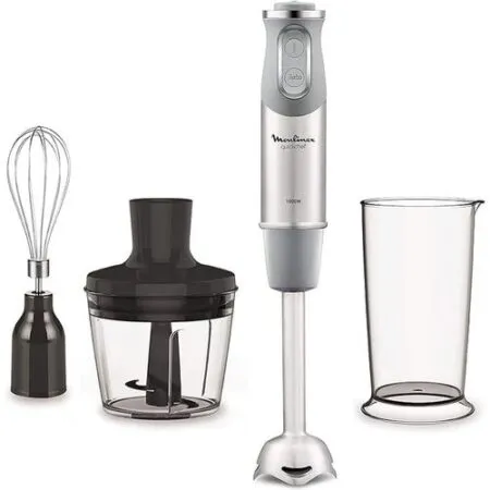 Mixeur Plongeur 3en1-1000 W- Gris-Inox Moulinex Original Quickchef  DD655D10