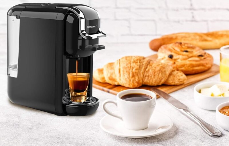 Machine à Café Multifonction 3en1 0.6L 1450W Sonashi SCM-4969 Noir
