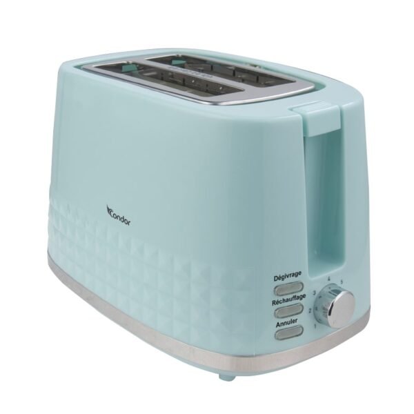 Grille-Pain  2 Tranches 850W Condor Bleu