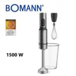 Bras Mixeur inox 2En1 - 1500 W - 4 Lames Bomann SM 6128 CB – خلاط كهربائي بومان 1500 واط إينوكس