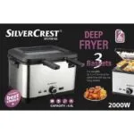 Friteuse inox 4L - 2000 W avec 03 panier SilverCrset DF3700 – قلاية هوائية 4 لتر 2000 واط إينوكس DF3700