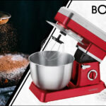Robot Pétrin Multifonctions 6.3 L - 1200 W - Rouge/Gris Bomann – عجانة كهربائية بومان 6.3 لتر 1200 واط أحمر رمادي