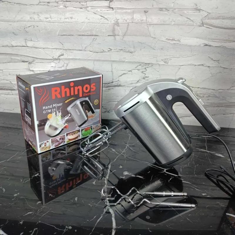 Batteur inox 600W 05 vitesses + Turbo Rhinos
