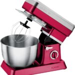 Robot Pétrin Multifonctions 6.3 L - 1200 W - Rouge/Gris Bomann – عجانة كهربائية بومان 6.3 لتر 1200 واط أحمر رمادي