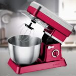 Robot Pétrin Multifonctions 6.3 L - 1200 W - Rouge/Gris Bomann – عجانة كهربائية بومان 6.3 لتر 1200 واط أحمر رمادي