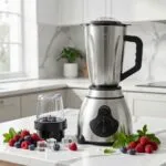 Blender inox 2 en 1 - 1.5L - 1000W - 06 Lames Rhinos – خلاط كهربائي راينوس 1.5 لتر 1000 واط إينوكس