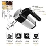 Batteur inox 300W 05 vitesses + Turbo Sonashi SMX-153 – خفاق كهربائي سوناشي 300 واط إينوكس SMX-153