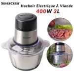 Hachoir inox Électrique 400W 2L SilverCrest MC373E-N – مفرمة لحم سيلفر كرست 2 لتر 400 واط إينوكس MC373E-N
