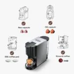 Cafetière 4 en 1 Multi-Capsules 19Bar 1450W Bomann ES 1190 CB – آلة قهوة بومان 1450 واط