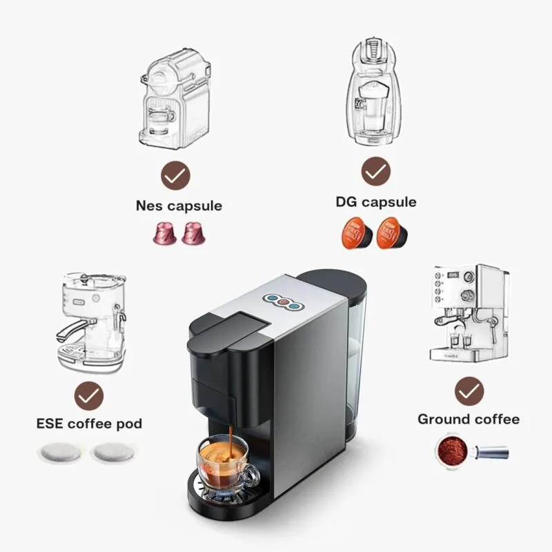 Cafetière 4 en 1 Multi-Capsules 19Bar 1450W Bomann ES 1190 CB