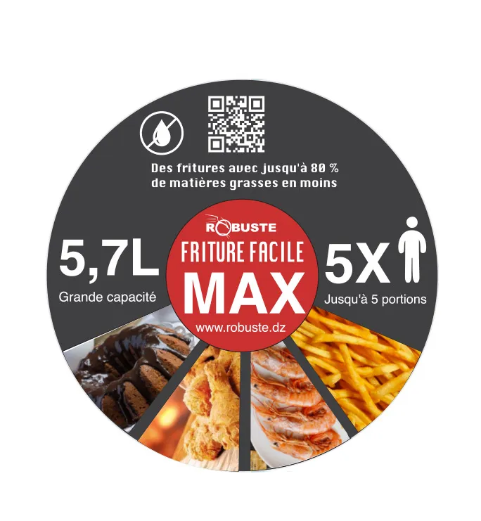 Airfryer 5.7 Litres 1700W Tactile Avec Fenêtre Robuste AF6