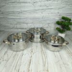 Série 3 Marmites Luxe En INOX Alsie – قدر إينوكس