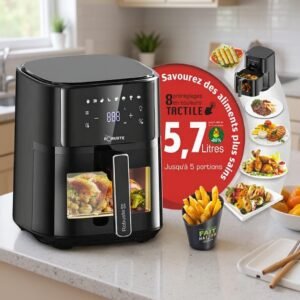 Airfryer 5.7 Litres 1700W Tactile Avec Fenêtre Robuste AF6