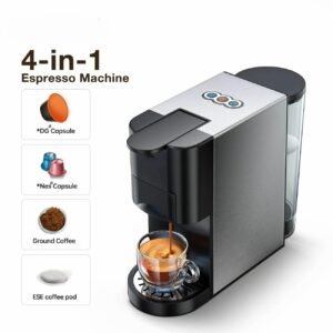 Machine a Café INOX Multi-Capsules 4 En 1 -1450W - 19 Bar 0.8L SilverCrest