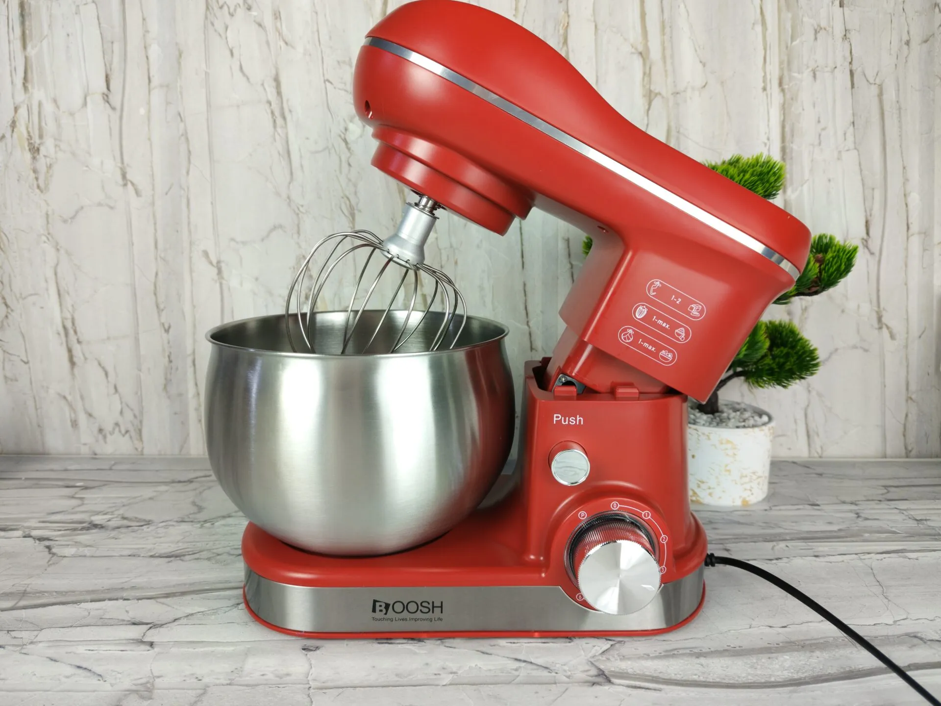 Pétrin inox 05L - 1200W - 06 Vitesses Boosh
