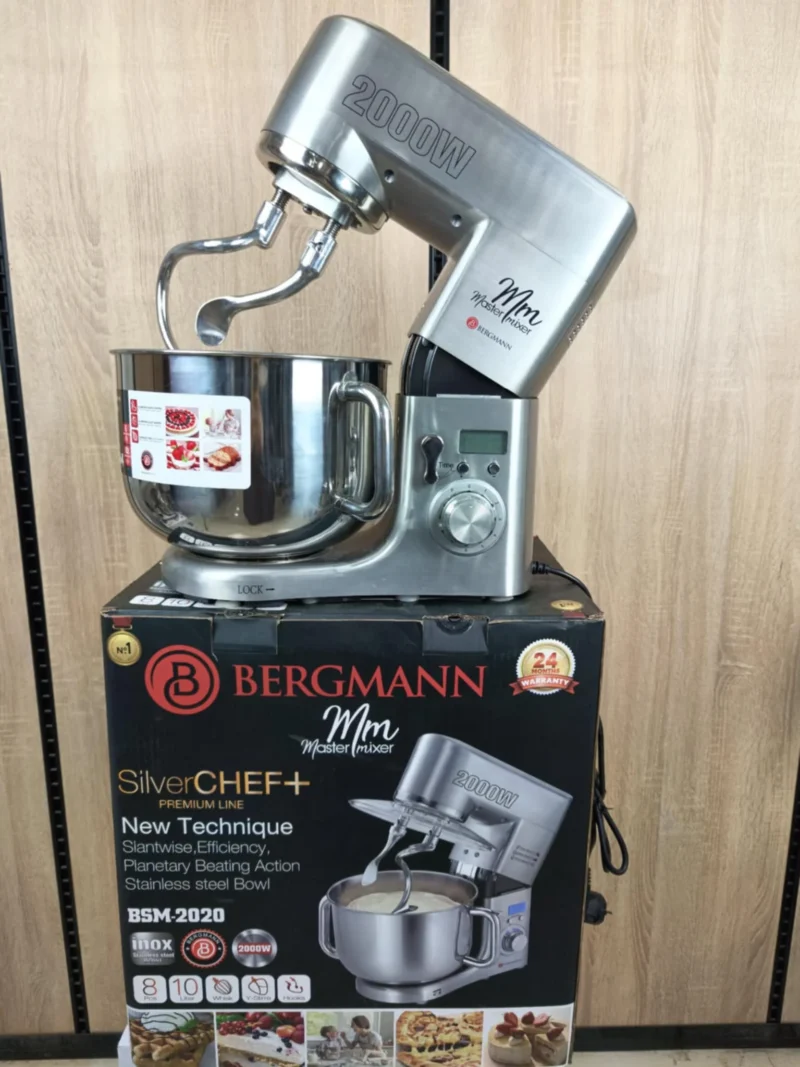 Pétrin double crochet Bergmann 2000 W 10L BSM-2020