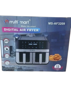 Friteuse sans huile inox 09L Double Bac Avec Fenêtre Visible 2400W  Multismart MS-AF3209