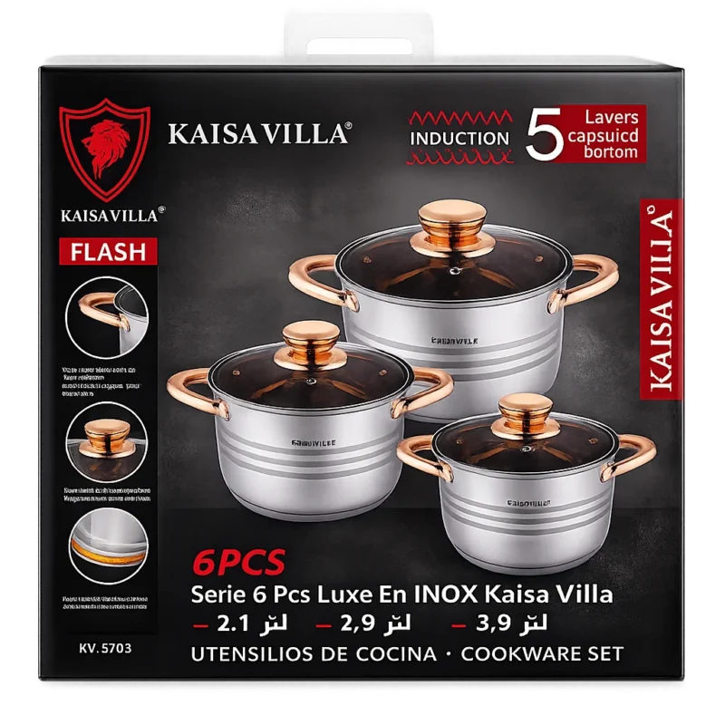 Série 6 Pcs Luxe En INOX Kaisa Villa