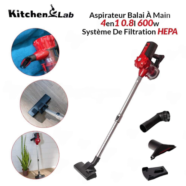 Aspirateur Balai À Main 4en1 0.8L 600W KitchenLab Kt-V-001 متوفر حاليا اللون الأزرق فقط 💙 – Image 7
