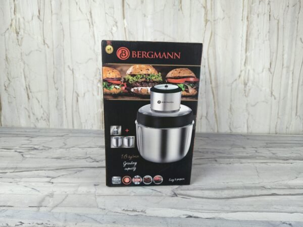 Hachoir inox 3 en 1 - 600 W Avec 03 Bol en inox Bergmann BC2022 – Image 2