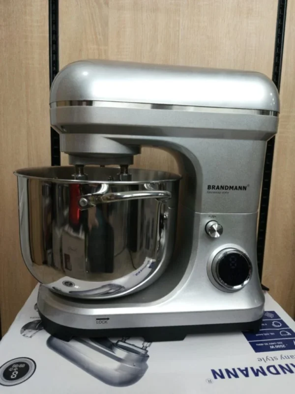 Robot Pétrin Double Crochet – 2500 W 10 L 5Kg BRANDMANN BR-STM-001 Gris – Image 2
