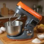 Pétrin Double Crochet Multismart 6.2L 1500W 3Kg avec 04 Accessoires et afficheur LCD - Orange/Gris Multismart MS-SM2206 – عجانة كهربائية مولتي سمارت 6.2 لتر 1500 واط رمادي MS-SM2206