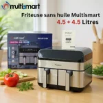 AirFryer inox 09L Double Bac 2400W Multismart MS-AF3109 – قلاية هوائية مولتي سمارت 09 لتر 2400 واط إينوكس MS-AF3109