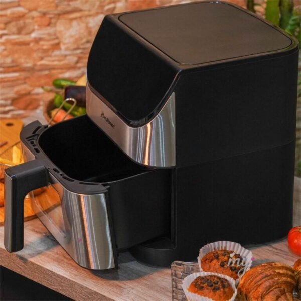 Friteuse INOX Sans Huile Numérique  6L 1500W Avec Fenêtre Multismart MS-AF3336 – Image 7