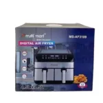 AirFryer inox 09L Double Bac 2400W Multismart MS-AF3109 – قلاية هوائية مولتي سمارت 09 لتر 2400 واط إينوكس MS-AF3109