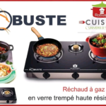 Réchaud a gaz 3 Feux en verre trempé Noir Robuste – موقد روبوست أسود زجاج