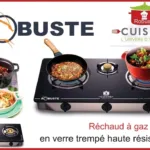 Réchaud a gaz 3 Feux en verre trempé Noir Robuste – موقد روبوست أسود زجاج