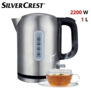 Bouilloire Electrique Sans Fil En Inox SilverCrest  - 1 L 2200 W - KE02403A-GS