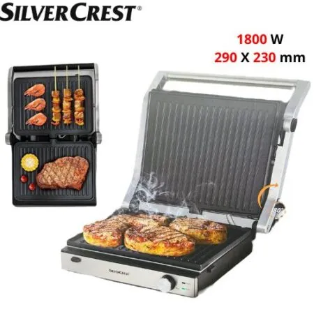 Panineuse Et Grill - 1800W - Ouverture 180° SilverCrest GC5408A-CB