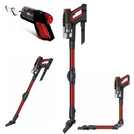 Aspirateur Balai Sans Fil 2 En1 Techwood Tab 6625 Rouge et Noir