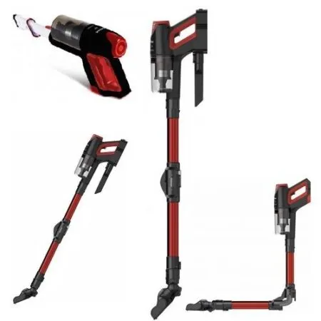 Aspirateur Balai Sans Fil 2 En1 Techwood Tab 6625 Rouge et Noir