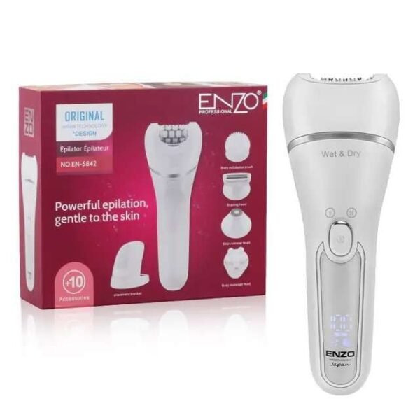 Epilateur sans fil avec 10 accessoires  ENZO EN-5842