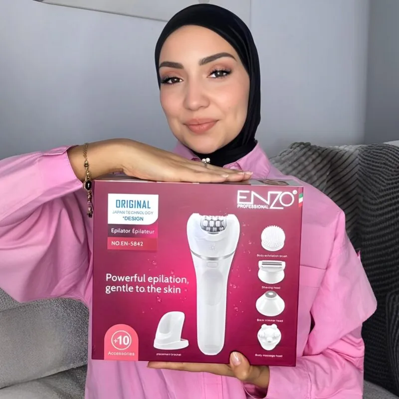 Epilateur sans fil avec 10 accessoires  ENZO EN-5842 Original