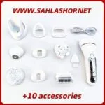Epilateur sans fil avec 10 accessoires ENZO EN-5842 Original – آلة إزالة الشعر إنزو EN-5842