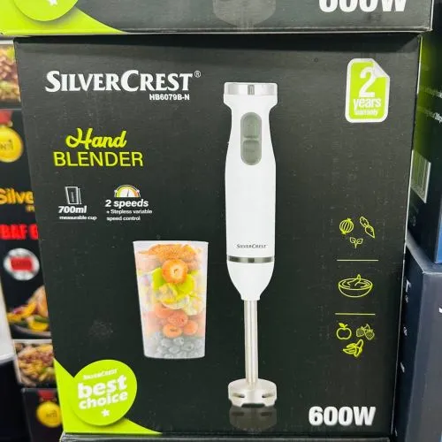 SilverCrest Bras Mixeur Inox - 600 W Avec Tasse - HB6079B-N