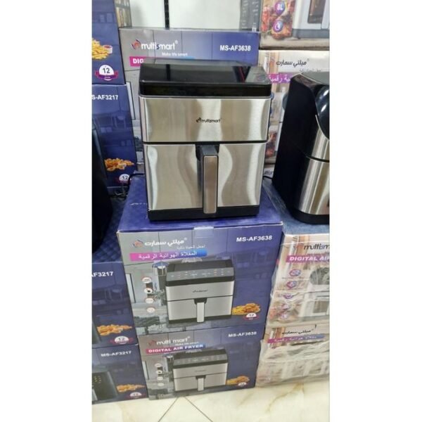 Friteuse Air Fryer Double Resistance multifonction Sans Huile  8L 1800W Multismart MS-AF3638 – Image 2