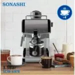 Machine à expresso pour café et cappuccino 3,5 bar Sonashi SCM-4978 – آلة قهوة سوناشي SCM-4978