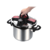 Cocotte 6 L Robuste inox 18/10 + 02 Joint + Couvercle En Verre + Panier Vapeur – Image 3