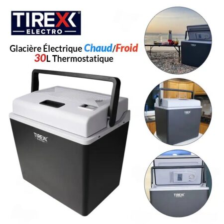 Glacière Électrique Thermostatique 30L Chaud/Froid Tirexx GLS100