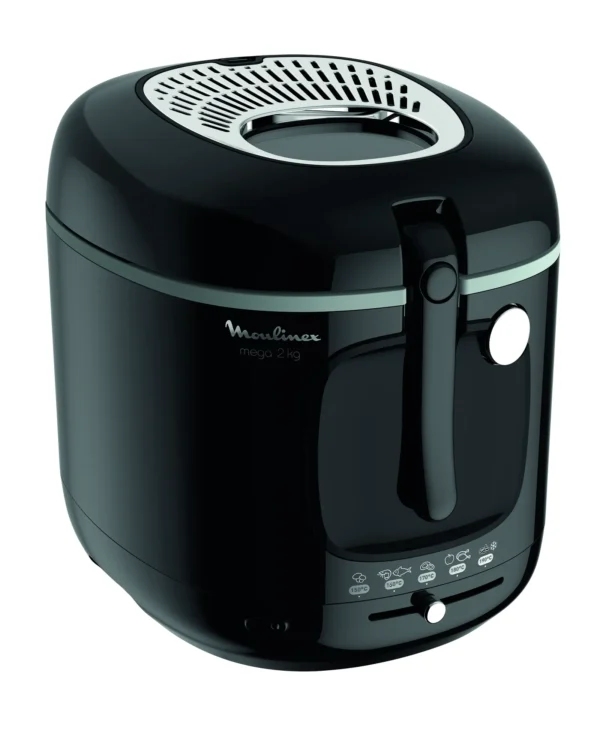 Friteuse Mega 2 KG Xxl pour 8 personnes Moulinex Am480870 Noir