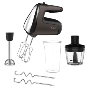 PowerMix Silence HM653910 Batteur Moulinex - 600W - 7 accessoires - Silencieux HM653910