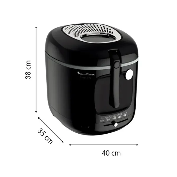 Friteuse Mega 2 KG Xxl pour 8 personnes Moulinex Am480870 Noir – Image 2